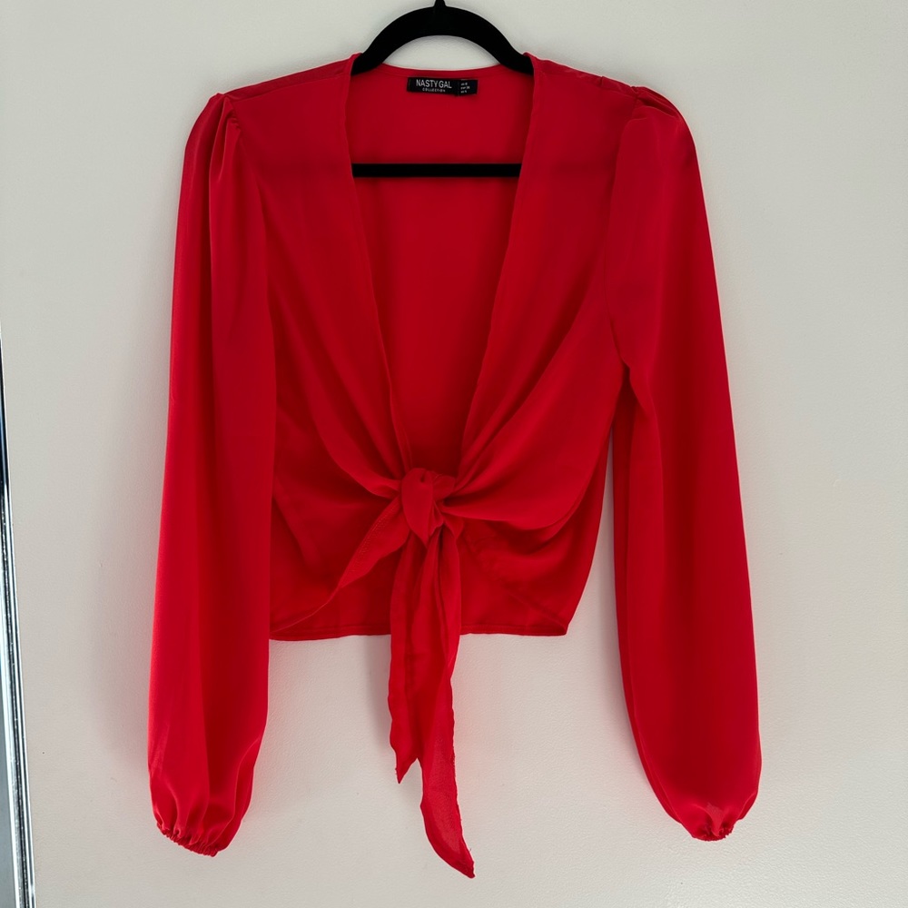 Nasty Gal size 4, small, the front crop top. Worn once.